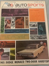 Usado, US AS Auto sports Racing Magazine OctMarch 1964 1965 Dodge Monaco Two Door comprar usado  Enviando para Brazil
