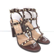 Sandálias Valentino Rockstud gaiola couro marrom escuro tamanho 41 salto com alça no tornozelo comprar usado  Enviando para Brazil