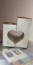 2pcs wooden love for sale  SWINDON