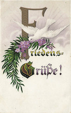 Cartão postal Patriotica usado Ak 1.WK Peace Greetings Pigeon 1918, usado comprar usado  Enviando para Brazil