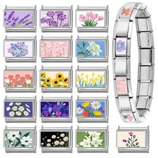 Flower italian charms for sale  MANCHESTER