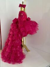 Vestido de festa puffy glitter rosa quente princesa florista concurso tule vestido de formatura, usado comprar usado  Enviando para Brazil