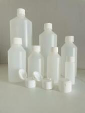 Garrafas plásticas HDPE natural e tampas de parafuso brancas 30 ml a 1 litro ENVIO 24 HORAS comprar usado  Enviando para Brazil