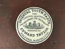 58035 Antigo Vintage Antigo Pedra de Ferro Impresso Tampa de Pote Pasta de Dentes Manchester Marrom comprar usado  Enviando para Brazil