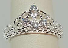 Anel tiara princesa prata esterlina e zircônia tamanho 6 comprar usado  Enviando para Brazil
