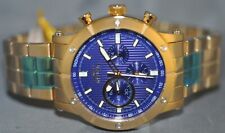 Invicta Specialty cronógrafo masculino mostrador azul relógio de aço inoxidável dourado 18162 comprar usado  Enviando para Brazil