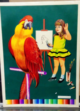 FABULOSA ILUSTRACION COMERCIAL - GOUACHE ORIGINAL comprar usado  Enviando para Brazil