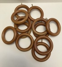 12 anéis de cortina de madeira com gancho de olho marrom claro 1 7/8" ID 2,75" OD comprar usado  Enviando para Brazil