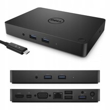 Stacja dokująca do laptopa Dell WD15 miniDP HDMI VGA RJ45 USB bez zasilacza klasa A, używany na sprzedaż  PL
