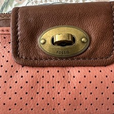 Fossil leather large for sale  EVESHAM