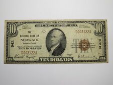 $10 1929 Norwalk Connecticut CT moeda nacional nota bancária nota Ch. #942 Fine++ comprar usado  Enviando para Brazil