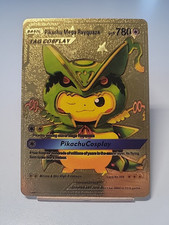 Pokemon TCG Pikachu Mega Rayquaza Tag Cosplay Cartão de Exibição Dourado comprar usado  Enviando para Brazil