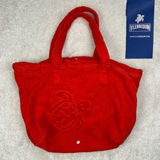 Bolsa tote VILEBREQUIN Big Terry pano tartaruga jacquard verão laranja praia piscina, usado comprar usado  Enviando para Brazil