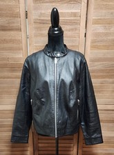 Usado, Jaqueta feminina B by Bernardo couro sintético motociclista moto zíper preta tamanho 1X  comprar usado  Enviando para Brazil