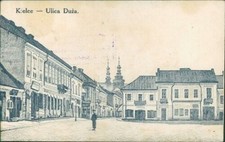 Pocztówka Kielce Ulica Duza 1915 Polska Stempel List żołnierski Budowa dróg na sprzedaż  Wysyłka do Poland