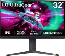 Monitor para jogos LG 32 polegadas 4K painel IPS AMD FreeSync HDMI porta de exibição 144Hz comprar usado  Enviando para Brazil