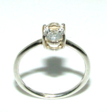 Anel social feminino prata 925 e pedra transparente CZ Reino Unido tamanho N comprar usado  Enviando para Brazil