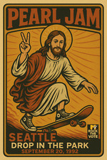 Pôster de concerto 'Rock the Vote' Pearl Jam 20/09/92 Seattle Drop in the Park comprar usado  Enviando para Brazil