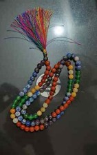 Usado, Colar 7 Chakras Mala, Atado à Mão, 108 Contas, Oração Budista 8mm Jaap Mala. comprar usado  Enviando para Brazil