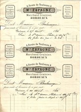 Bordeaux 1885. spanish d'occasion  Expédié en Belgium