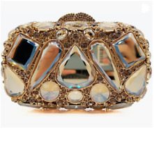 Bolsa de noite feminina dourada strass luxo diamante clutch cristal bolsa de festa, usado comprar usado  Enviando para Brazil