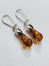 Silver amber earrings for sale  WELLINGTON