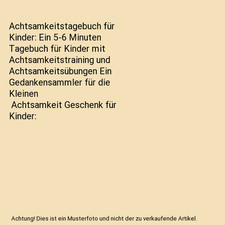 Achtsamkeitstagebuch kinder mi gebraucht kaufen  Trebbin