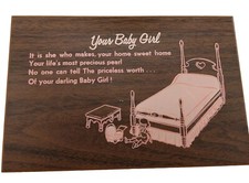 Wooden plaque baby for sale  Lancaster