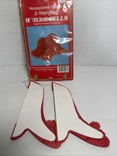 Papel de tecido dobrável vintage Natal 9” favo de mel 4 sinos comprar usado  Enviando para Brazil