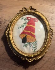 Vintage embroidery oval for sale  Hanford