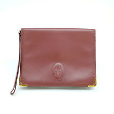 Bolsa Cartier Must Line, segunda embreagem couro, Bordeaux GZl12ba7 comprar usado  Enviando para Brazil