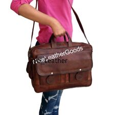 Masculino de couro, mensageira, Laptop Case Maleta De Ombro Attache de Ombro Satchel comprar usado  Enviando para Brazil