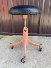 Usado, Banqueta de exame médico vintage Bausch & Lomb retrô art déco ajustável rosa preta comprar usado  Enviando para Brazil