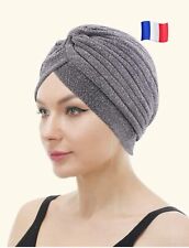 Bonnet turban gris d'occasion  La Rochelle
