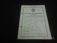 Urkundenheft sportabzeichen br gebraucht kaufen Urkundenheft sportabzeichen br gebraucht kaufen  Friedrichsthal