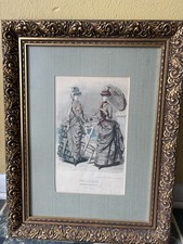 Berlim Alemanha MODA Estampa Ornamentada Moldura Dourada 1884 Der Bazar Senhoras Vitorianas comprar usado  Enviando para Brazil