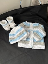 Baby cardigan beanie for sale  ROTHERHAM