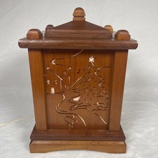 Interruptor de mostrador de lanterna iluminada esculpida a laser madeira Natal 4 lados 4 designs 10” comprar usado  Enviando para Brazil