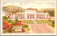 Cartão postal vintage com vista panorâmica Ventura California County Court House comprar usado  Enviando para Brazil