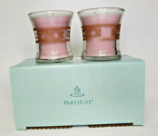 Usado, Par PartyLite mini frasco trompete velas morango ruibarbo novo P4A/P95272 comprar usado  Enviando para Brazil