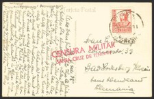 Spagna. Canarie. SUL 823. 1938. 30 Cts Carmine. Cartolina Di SANTA CRUZ, usado comprar usado  Enviando para Brazil