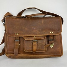 NOVA Bolsa Satchel Rústica Cidade Marrom Búfalo Couro Puro Mensageiro 15x11 comprar usado  Enviando para Brazil