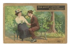 Couple Sitting On Park Bench One Point I Almost Overlooked Vintage Postcard E103 comprar usado  Enviando para Brazil