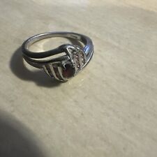 Garnet ring sterling for sale  MOTHERWELL