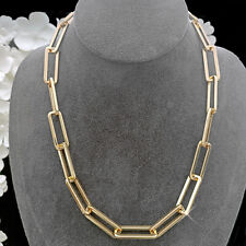 Colar Gargantilha OURO AMARELO 14K EP Chunky 8,5 mm PAPERCLIP Corrente Todos os Tamanhos  comprar usado  Enviando para Brazil