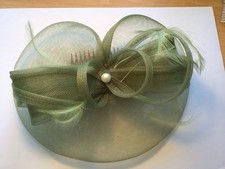 Pale green fascinator for sale  TELFORD