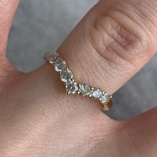 Diamond wishbone ring for sale  UK