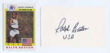 Usado, 1960 Rome Olympics T&F Long Jump Gold & WR RALPH BOSTON autógrafo original década de 1980 #4 comprar usado  Enviando para Brazil