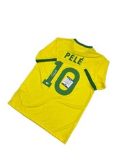 CAMISETA AMARELA PELE BRASIL ASSINADA À MÃO AUTENTICAÇÃO BAS comprar usado  Enviando para Brazil