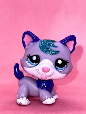 LPS Hasbro Blue Teal Glittery Husky Dog #2360 - Autêntico Littlest Pet Shop comprar usado  Enviando para Brazil